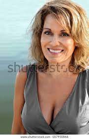 Pretty Mature Woman Wearing Grey Summer Stock Photo 187950866 Shutterstock