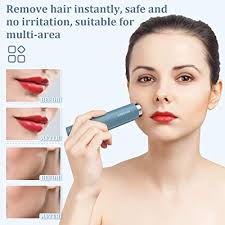 You can epilate, tweeze, wax, sugar, thread, burn, shave or bleach; Buy Ninatique Facial Hair Removal For Women Painless Hair Remover Agent Women S Painless Peach Hair Trimmer Lipstick Style Hair Removal Suitable For Upper Lip Chin And Cheek Airy Blue Online In Indonesia B08lzmngdy