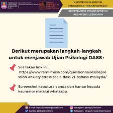 Laporan tahunan majlis perbandaran pontian. Mppuitmkbm On Twitter Ujian Psikologi Atas Talian Depression Anxiety And Stress Scale Dass Ujian Psikologi Dass Boleh Digunakan Untuk Mengenal Pasti Tahap Kesejahteraan Kesihatan Mental Dan Kestabilan Emosi Para Pelajar