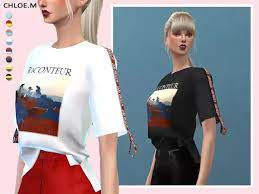 The sims 4 marina hair. Short Sleeved T Shirt The Sims 4 Download Simsdom Sims 4 Sims Sims 4 Toddler