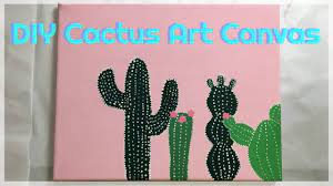 I used golden heavy body acrylic paints and a couple brushes made for acrylic there are lessons on how to work around mental roadblocks, break bad habits and methods on how to figure out those difficult faces. Paint With Me Diy Cactus Art Canvas Youtube