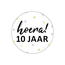Sticker Hoera 10 Jaar Stickers Verjaardag Zelf Traktaties Maken