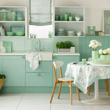 Les Etageres Ouvertes Ou Le Petit Plus Deco Decoration Interieure Cuisine Cuisine Turquoise Cuisine Couleur Menthe
