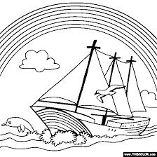 Blue water sailing serves the owners and buyers of cruising sailboats from 30 to 70 feet. Rainbow Coloring Page Rainbow And Sailboat