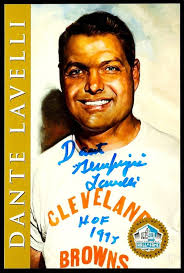 Dante gluefingers Lavelli Cleveland Signed 4x6 Hall of Fame Signature  Series Card Inscribed hof 1975 PSA Free Shipping