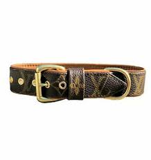 Handmade Repurposed Designer Dog Collar From Authentic Louis Vuitton Garment Bag Ebay Louis Vuitton Dog Collar Luxury Dog Collars Designer Dog Collars