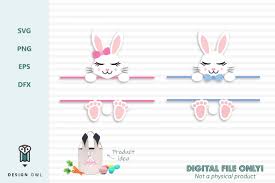 Download Easter Bunny Name Monogram Frame Svg File Graphic By Design Owl Creative Fabrica