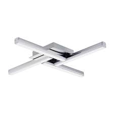 The largest range of bathroom lights in the uk. Modern Led Flush Fit Bathroom Ceiling Light With Angled Chrome Arms