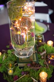 Whimsical Woodland Centerpiece Moss Balls Fairy Lights Reindeer Moss Vintage Books Mercu Woodland Centerpiece Moss Wedding Decor Moss Centerpiece Wedding