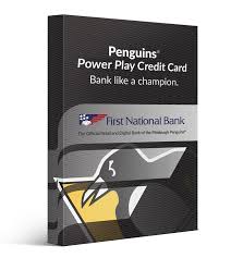 Also, having one is a great way to build credit and learn money management skills. Penguins Cash Back Credit Card First National Bank