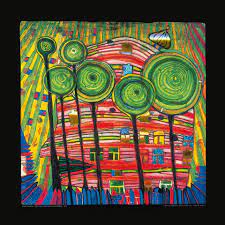 Hundertwasser Dingsdas Wachsen In Geliebten Garten Kunstdruck Gerahmtes Bild