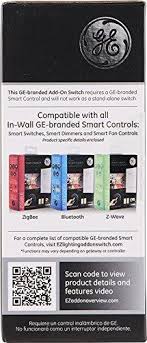 Ge Add On Switch Only For Ge Z Wave Ge Zigbee And Ge Bluetooth Wirele Zxeus