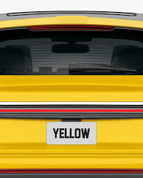 Download Crossover Suv Mockup Back View In Vehicle Mockups On Yellow Images Object Mockups PSD Mockup Templates
