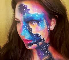 Face Painting Galaxy Space Full Face Stars Planets Face Painting Space Makeup Galaxy Makeup