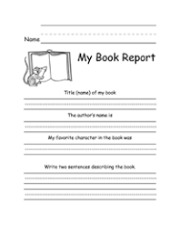 1st Or 2nd Grade Book Report Form 2nd Grade Books Kindergarten Book Report Book Report Templates