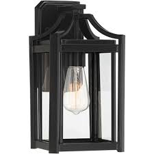 Franklin Iron Works Rustic Farmhouse Outdoor Wall Light Fixture Black 12 1 2 Clear Beveled Glass Exterior House Porch Patio Deck Target
