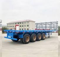 4 axles 20ft 40ft 45ft Container transport Flatbed Semi ...