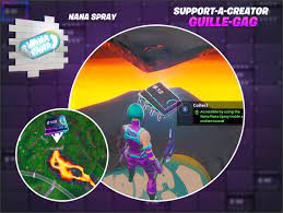Fortnite Fortbyte 12 Location Accessible By Using The Nana Nana Spray Inside A Molten Tunnel Fortnite Insider