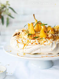 Zimt Pavlova Mit Apfel Birnen Kompott Und Mascarpone Rezept Mit Video Kitchen Stories Recipe Pavlova Pear Compote Pavlova Recipe
