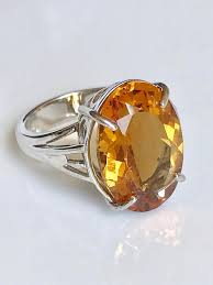 Yellow Citrine Gemstone Engagement Ring Statement Cocktail Ring November Birthstone Ring Gift For Her Gemstone Engagement Rings Citrine Gemstone Citrine Ring