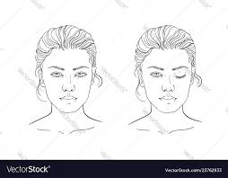 Face Chart Makeup Artist Blank Template