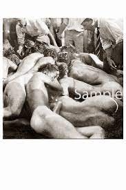 Vintage 1940's Photo Reprint Nude Sailors in Sexy Neptune Ceremony Pile on  Deck Gay Interest 131 - Etsy