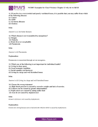 Ncert Exemplar Class 9 Science Solutions Chapter 13 Why Do We Fall Ill Free Pdf