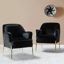 Black Velvet Chair Gold Legs Wayfair