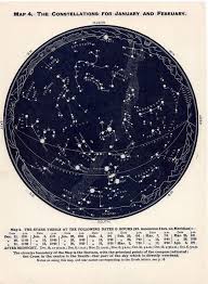 C 1955 February March April Star Map Constellations