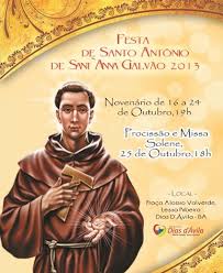 Festejos de Santo Antonio de Sant'Anna Galvão iniciam domingo (13/10)