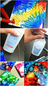 Diy Sharpie Coasters Ceramic Tiles Free Or Very Inexpensive At Any Home Store Center Rubbing Alcohol Added Sharpie Crafts Easy Crafts To Make Fun Crafts