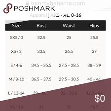Sizing Chart Sizing Chart From Tommy Bahama Other My Posh