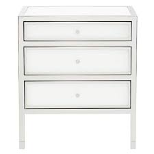 Can replace old or broken pull button, apply to the cabinet door, dresser, drawers, cabinets, etc. Alba Modern Classic White Glass Stainless Steel Nightstand Standard 21 29 W Kathy Kuo Home