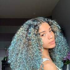 Check out the best ideas in 2020. Curly Blue Hair Dyed Curly Hair Natural Curls Hairstyles Hair Dye Colors