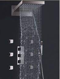 Rozin Thermostatic Waterfall Rain Shower Faucet Valve Mixer Massage Jets Hand Shower Rozinsanitary Http Waterfall Shower Bathroom Shower Design Shower Faucet