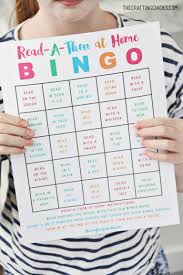 read a thon bingo at home read a thon kids summer reading reading bingo
