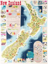 View new zealand country map, street, road and directions map as well as satellite tourist map. Map Of New Zealand Mallitte H 1951 32 5 X 42 83 X 107 Cm Lithograph Backed On Linen Id Ukc20129 950 Map Of New Zealand Travel Posters Pictorial Maps