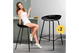 Add stylish bar seating to your dining room or kitchen with bar stools and counter stools from pottery barn. Alfordson 2x Bar Stools Finn Kitchen Dining Chair Metal Footrest Black Matt Blatt