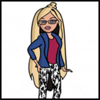 Rare bratz step out cloe with second outfit fully. How To Draw Bratz Dolls Cartoon Characters Drawing Tutorials How To Draw Bratz Girls Lessons Step By Step Techniques For Cartoons Illustrations