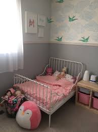 Toddler Girl Bedroom Makeover With Ikea Minnen Bed Small Toddler Bedroom Ikea Girls Room Small Toddler Rooms