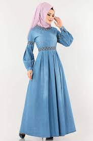 Modaselvim Elbise Nakisli Balon Kol Kot Elbise 5065se379 Acik Kot Hijab Fashionista Dresses Outfits
