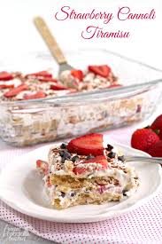 I can't let a holiday go by without baking. Strawberry Cannoli Tiramisu Strawberry Cannoli Strawberry Recipes Desserts