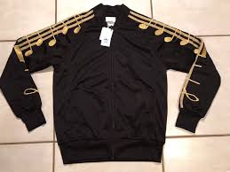 Black And Gold Adidas Track Jacket Nwt Adidas Jeremy Scott Gold Music Note Track Jacket Men S Large Ebay Track Jackets Mens Jackets Jeremy Scott