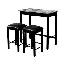 In excellent condition glass table top is removable. 3pc Granza Counter Height Dining Table Set Gray Black Mibasics Target