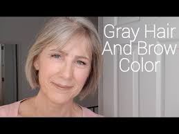 Gray hair and brow color