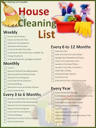 6 House Cleaning List Templates Fine Word Templates House Cleaning List Cleaning List Clean House