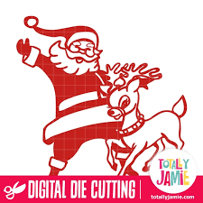 Download Retro Christmas Santa Reindeer Totallyjamie Svg Cut Files Graphic Sets Clip Arts
