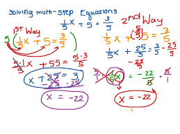 Converting repeating decimals in to fractions. Solving Multi Step Equations When There Are Fractions Math Algebra Solving Equations Showme