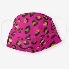 Black And White Cheetah Print Face Mask Pink Black Gold Glitter Animal Leopard Print Cloth Face Mask Zazzle Com In 2020 Hot Pink Background Animal Prints Pattern Face Mask