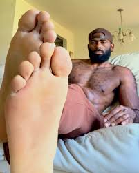 Solo Black Guy Teases with His Feet and Large Manhood - Exciting Footplay